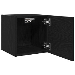 Meuble TV mural Chêne noir 30,5 x 30 x 30 cm Bois d'ingénierie 618620618620