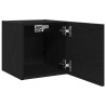 Meuble TV mural Chêne noir 30,5 x 30 x 30 cm Bois d'ingénierie 618620618620
