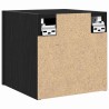 Meuble TV mural Chêne noir 30,5 x 30 x 30 cm Bois d'ingénierie 618620618620