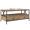 Table basse chêne artisanal 100 x 51 x 45 cm Bois d'ingénierie 618625618625