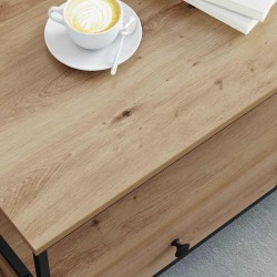 Table basse chêne artisanal 100 x 51 x 45 cm Bois d'ingénierie 618625618625