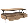 Table basse chêne artisanal 100 x 51 x 45 cm Bois d'ingénierie 618625618625