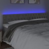 Tête de lit à LED Gris clair 180x7x78/88 cm Velours 618629618629