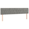Tête de lit à LED Gris clair 180x7x78/88 cm Velours 618629618629