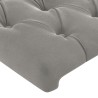 Tête de lit à LED Gris clair 180x7x78/88 cm Velours 618629618629