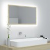 Miroir LED de salle de bain Chêne sonoma 80x8,5x37 cm Acrylique 618632618632
