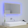 Miroir LED de salle de bain Chêne sonoma 80x8,5x37 cm Acrylique 618632618632