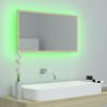 Miroir LED de salle de bain Chêne sonoma 80x8,5x37 cm Acrylique 618632618632