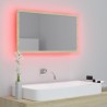 Miroir LED de salle de bain Chêne sonoma 80x8,5x37 cm Acrylique 618632618632