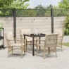 Ensemble de salle à manger pour jardin 5 pcs Beige polyrotin 618634618634