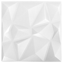 Panneaux muraux 48 pcs Blanc Diamant 50 x 50 cm Mousse XPS 618637618637