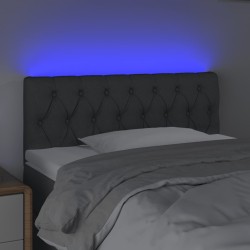 Tête de lit à LED Gris foncé 90x7x78/88 cm Tissu 618641618641