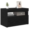 Meuble TV avec LED Chêne noir 60 x 35 x 40 cm Bois d'ingénierie 618646618646