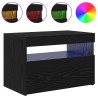 Meuble TV avec LED Chêne noir 60 x 35 x 40 cm Bois d'ingénierie 618646618646