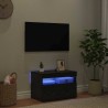 Meuble TV avec LED Chêne noir 60 x 35 x 40 cm Bois d'ingénierie 618646618646