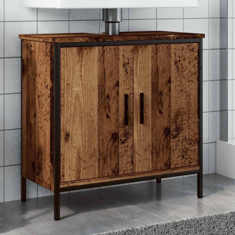Armoire lavabo vieux bois 60x30x60 cm bois d'ingénierie 618647618647