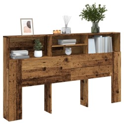 Armoire de tête de lit vieux bois 180x19x103,5 cm 618650618650