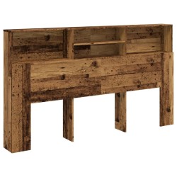 Armoire de tête de lit vieux bois 180x19x103,5 cm 618650618650