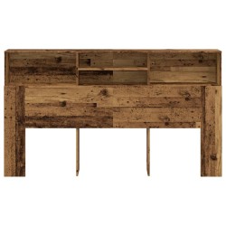 Armoire de tête de lit vieux bois 180x19x103,5 cm 618650618650