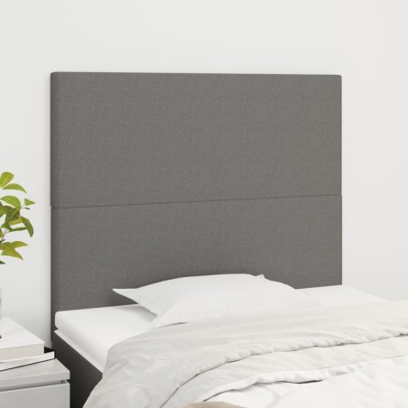 Tête de lit Gris foncé 90x5x118/128 cm Tissu 618656618656