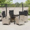 Ensemble de salle à manger pour jardin 5 pcs Gris clair 618659618659