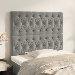 Tête de lit Gris clair 90x7x118/128 cm Velours 618661618661