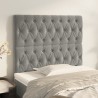 Tête de lit Gris clair 90x7x118/128 cm Velours 618661618661