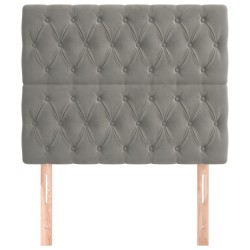 Tête de lit Gris clair 90x7x118/128 cm Velours 618661618661