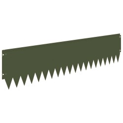 Bordure de Pelouse 20 pcs 103 x 25 cm Acier Vert olive 618662618662