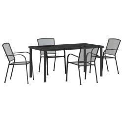 Ensemble de salle à manger pour jardin 5 pcs Anthracite 618671618671