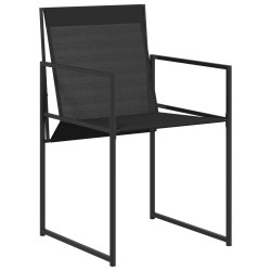 Ensemble de salle à manger pour jardin 5 pcs Noir 618672618672