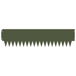 Bordure de Pelouse 20 pcs 103 x 25 cm métal Vert olive 618674618674