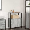 Meuble de salle de bain avec étagères sonoma gris 76,5x35x95 cm 618676618676