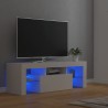 Meuble TV avec lumières LED Blanc 120x35x40 cm 618681618681