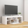 Meuble TV avec lumières LED Blanc 120x35x40 cm 618681618681