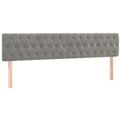 Têtes de lit Gris clair 180x7x78/88 cm Velours 618685618685