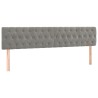 Têtes de lit Gris clair 180x7x78/88 cm Velours 618685618685