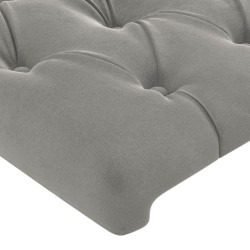 Têtes de lit Gris clair 180x7x78/88 cm Velours 618685618685