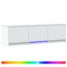 Meuble TV avec LED Blanc 140 x 34 x 40 cm Bois d’ingénierie 618686618686