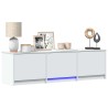Meuble TV avec LED Blanc 140 x 34 x 40 cm Bois d’ingénierie 618686618686