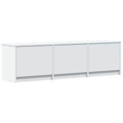 Meuble TV avec LED Blanc 140 x 34 x 40 cm Bois d’ingénierie 618686618686