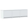 Meuble TV avec LED Blanc 140 x 34 x 40 cm Bois d’ingénierie 618686618686