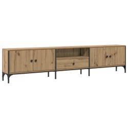 Meuble TV à tiroir chêne artisanal 200x25x44 cm bois ingénierie 618706618706