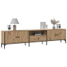 Meuble TV à tiroir chêne artisanal 200x25x44 cm bois ingénierie 618706618706