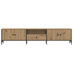 Meuble TV à tiroir chêne artisanal 200x25x44 cm bois ingénierie 618706618706