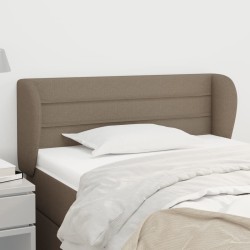  Tête de lit avec oreilles Taupe 103x23x78/88 cm Tissu 