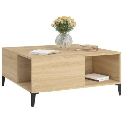 Table basse chêne sonoma 80x80x36,5 cm bois d'ingénierie 618708618708