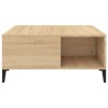 Table basse chêne sonoma 80x80x36,5 cm bois d'ingénierie 618708618708