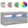 Meuble TV avec lumières LED Sonoma gris 90x35x40 cm 618715618715