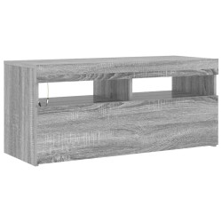 Meuble TV avec lumières LED Sonoma gris 90x35x40 cm 618715618715